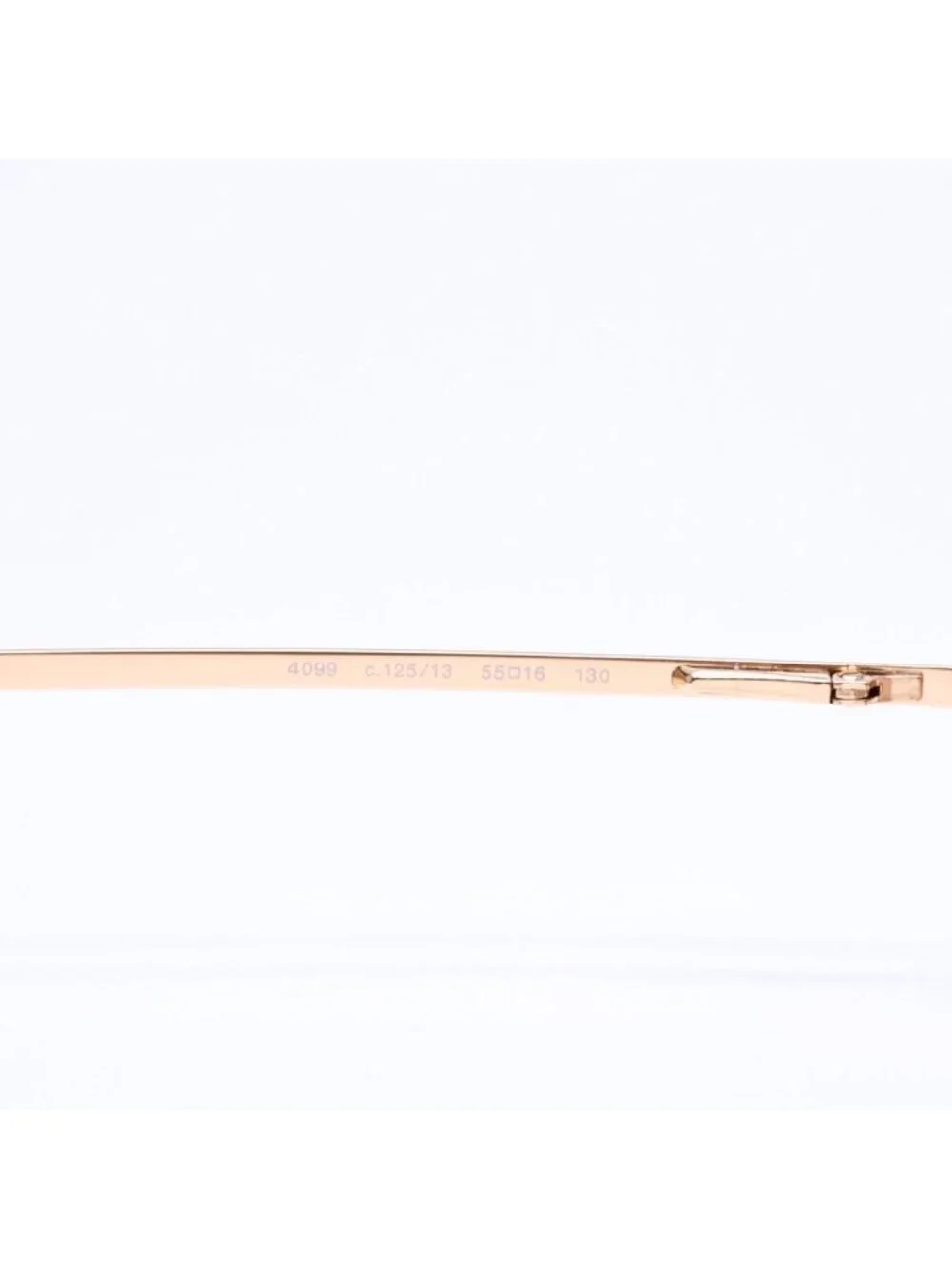 Chanel Rimless Sunglasses Side CC Logo Metal Brown Gold Eyewear
